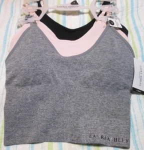 LAURA ASHLEY Women's Sz S Wireless Soft Comfort Bras-3 PK MULTICO-Removable Pads - Picture 1 of 10