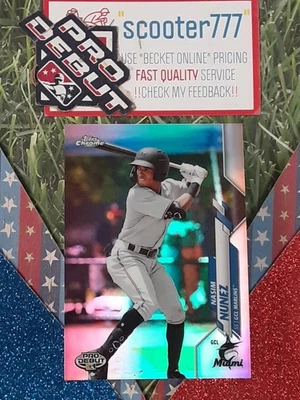 2020  Pro Debut CHROME~#31⭐NASIM NUNEZ⭐ Debut RC《REFRACTOR》#/99~Mia➡️NATIONALS - Image 1 of 2