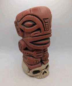 Tahuata Marquesan Totenkopf Tiki Becher Tiki Farm von Flunder 7,75" hoch 25 Oz Neu - Bild 1 von 7