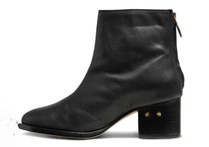 Beek Peasant $395 Women's Handmade Ankle Booties Boots Size 8 Leather Black - Picture 1 of 7