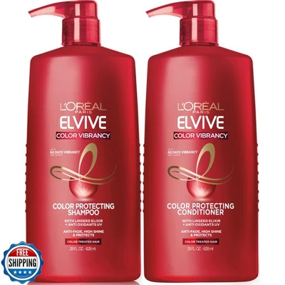 L'Oreal Paris Elvive Color Vibrancy Protecting Shampoo and Conditioner Set fo - Image 1 of 4