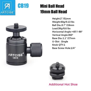 1/4" Giratorio Mini Cabeza de Bola Tornillo Trípode Montaje Bloqueo para Videocámara Soporte de Luz - Imagen 1 de 10