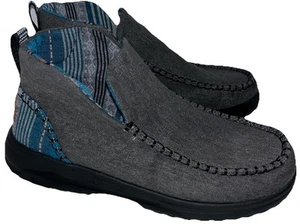 Größe 7 Hey Dude schwarzer Denny handgefertigter Canvas-Damen-Bootie zum Überziehen - Bild 1 von 14