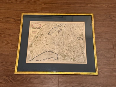 Antiguo mapa Willem Janszoon Blaeu Das Wiflispurgergow Suiza Occidental Foto 1 de 4