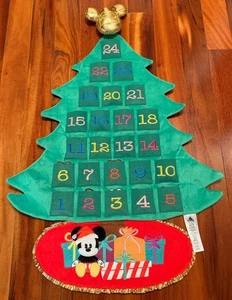 Disney Mickey Mouse Advent Calendar Wall Hanging  33" x 23" 24 Plush Ornaments - Picture 1 of 6