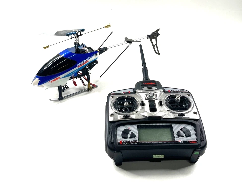 Robbe Arrow Plus Trainer RC Helicopter Hubschrauber Fernbedienung XS-4 2,4 GHZ - Bild 1 von 4