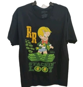Richie Rich Stackin' Loot Black T-Shirt Since 1953 Streetwear Graphic Tee Neu - Bild 1 von 5