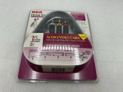 RCA Home Theater T03AV Audio/Video Cables 3 FT + 4 Banana Plugs + 6 3ft Cables - Image 1 of 4