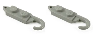 LEGO Pirates - 2 nagelneue Kranhaken Abschlepphaken links im ALTEN HELLGRAU 3127 - Bild 1 von 1