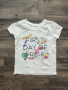 The Childrens Place T Shirt with Playful School Design - First Day Of Pre K - Picture 1 of 3