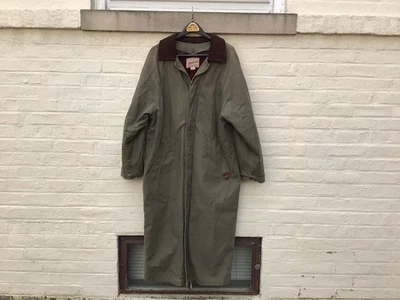 Vintage Woolrich Barn Coat / Green Duster Wool Flannel Lined USA Made (men’s L)  - Image 1 of 4