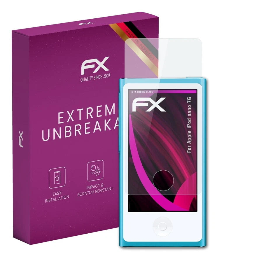 atFoliX Glass Protector for Apple iPod nano 7G 9H Hybrid-Glass - Image 1 of 4