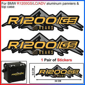 2 Pcs of Top Side Case Stickers Luggage Box Pannier Decal For BMW R1200GS/LC/ADV - Picture 1 of 4