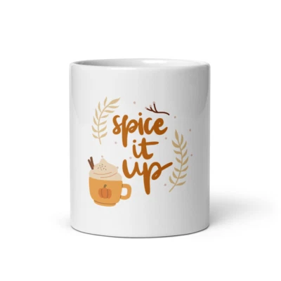 Taza - Taza Otoño Otoño Calabaza Especias Latte Diseñada Blanco Brillo Foto 1 de 4