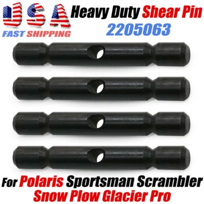 4 Heavy Duty 2205063 For Polaris Glacier Pro Snow Plow ATV Replacement Shear Pin - Image 1 of 4