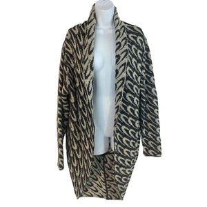 Tempo Paris Cardigan Sweater Open Front Medium / Large European Rounded Hem $118 - Picture 1 of 11