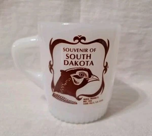 Vintage Fire King Anchor Hocking Mug South Dakota Norwegian Pistal Coffee Mug - Picture 1 of 7