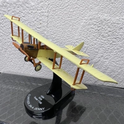 1:100 Alloy Diecast Military Model 1916 USA CURTISS JN-4 JENNY Biplane Aircraft - Image 1 of 4