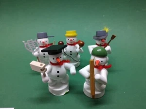 Muñeco de nieve esférico muñeco de nieve Zenker Seiffen Erzgebirge músico NUEVO sin caja - Imagen 1 de 35