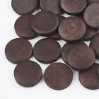Natural Pear Round Wood Beads Coconut Brown 20mm 24pcs