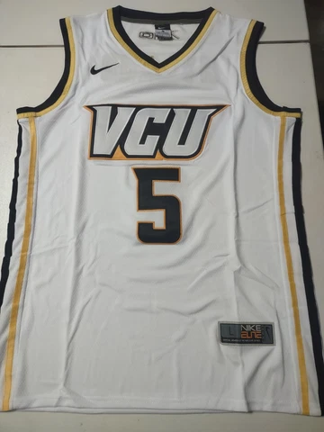 Bones Hyland #5 White VCU Rams Men's Basketball Nike Elite Jersey New Size XL Cover