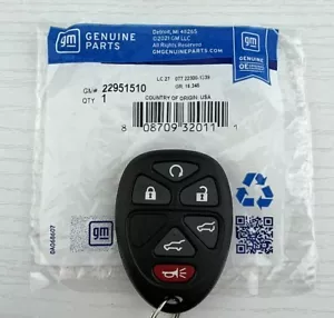 OEM 2007-2014 Chevrolet GMC Remote Entry Key Fob Transmitter 22951510 OUC60221 - Picture 1 of 4