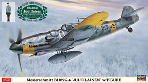 Hasegawa 07494 - 1/48 Messerschmitt Bf109G-6, Juutilanen, con Figura - Nuovo