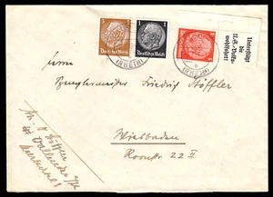Deutsches Reich S 131 + Zusatzfrankatur Hindenburg auf Brief 6.7.38 - Bild 1 von 1