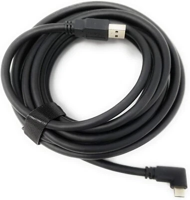TNE 16ft/5M Link Cable for Meta Quest 2/3 Type-C Right Angle to USB A Charging Cord