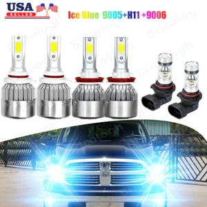 ice Blue LED Headlight High&Low&Fog Light Bulbs for 2011-2018 RAM 1500 2500 3500 - Picture 1 of 12