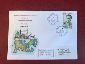 TAAF FSAT FRENCH ANTARCTIC 1999 2000 COVER PIERRE SICAUD - Picture 1 of 2