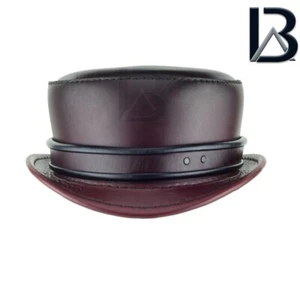 New El dorado hat Classic Band leather Top Hat Steampunk deadman Biker Top hat - Picture 1 of 4