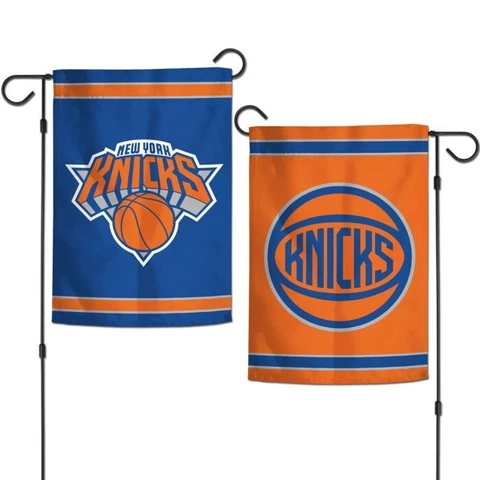 NEW YORK KNICKS DOUBLE SIDED GARDEN FLAG 12"X18" YARD BANNER OUTDOOR RATED Cover