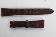 Bracelet montre Universal Genève croco marron 18 mm vintage (66065)