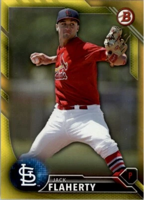 2016  Bowman Prospects Yellow #BP-89 Jack Flaherty St. Louis Cardinals - Image 1 of 2
