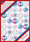 35 x Gender Reveal Mix - Edible Wafer Cupcake Cake Toppers 6 15 24 Boy Or Girl