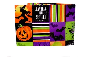 Mantel de vinilo naranja púrpura calabaza tela 52 X 70 NUEVO - Imagen 1 de 1