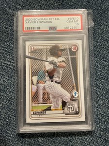 Xavier Edwards 2020 Bowman 1st Edition #BFE10 PSA 10 RC Tampa Bay Rays Prospect