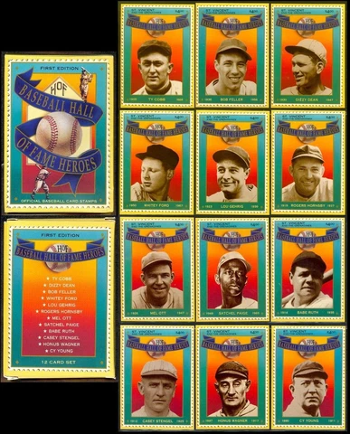 Baseball Hall of Fame Set of 12 Stamp Cards St Vincent #1693 - 1704 Mint NH Cplt Cover