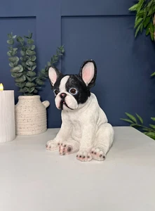 Cute Puppy French bulldog Sitting Ornament Art Sculpture | Trendy Home Decor - Picture 1 of 8
