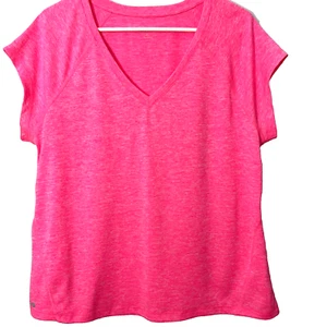 Idealogy Women's XL Pink T-Shirt Tank Rapid Dry Performance Short Sleeve Top - Picture 1 of 9