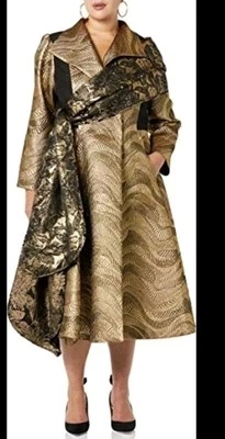 Abrigo Jacquard Metálico Making the Cut Temporada 3 Ep 3 Look Ganador Jeanette 4X Foto 1 de 4