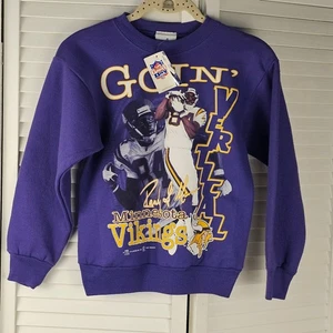 NWT Vintage Joy Athletic NFL Game Day Minnesota Vikings Randy Moss Sweatshirt M - Picture 1 of 6