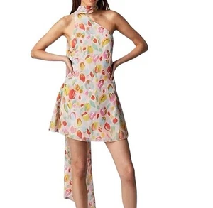 Mini Vestido Para Mujer For Love and Lemons Audrey Rosa Amarillo Tulipán NUEVO Talla Grande - Imagen 1 de 9