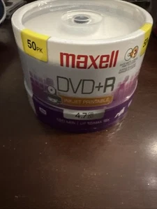 NEW Sealed Maxell 50-Pack DVD+R 4.7GB 16x 120 min - Picture 1 of 4
