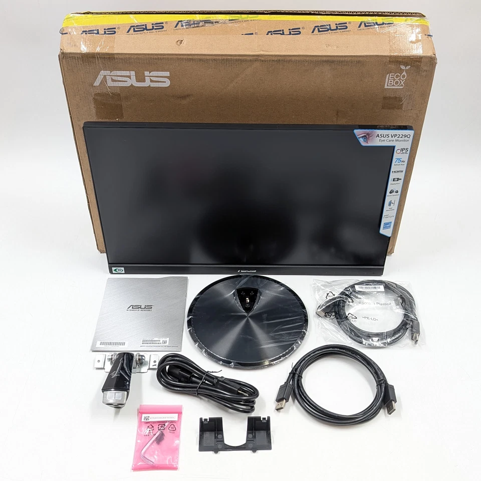 ASUS VP229Q 21.5" Monitor 1920x1080 75Hz 5ms IPS 90LM06B7-B043B0 - Image 1 of 4