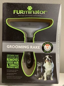 FURminator Daily Grooming Rake w/Rotating Teeth Dogs & Cats w/Thick Fur, NEW - Picture 1 of 9