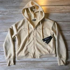 Bebe Sport Women's Logo Quilted Jacket Ivory BB2340B Size Medium NWT - Picture 1 of 4