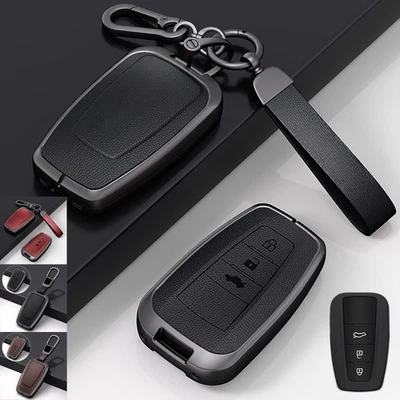 Zinc Alloy Leather Car Key Case Cover For Toyota C-HR Corolla Camry RAV4 Avalon - Image 1 of 4