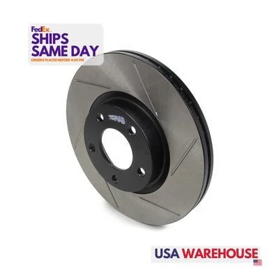 Stoptech 126.45069CSL, One Sport Slotted Cryo Brake Rotor; Front Left Black Iron - Image 1 of 4